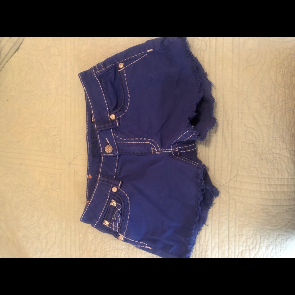 Royal blue Miss Me shorts